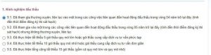 Phần kinh nghiệm đấu thầu