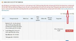 Thông báo nộp chi phí dự thi